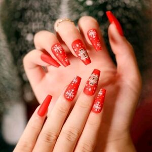 Christmas-themed press on nails